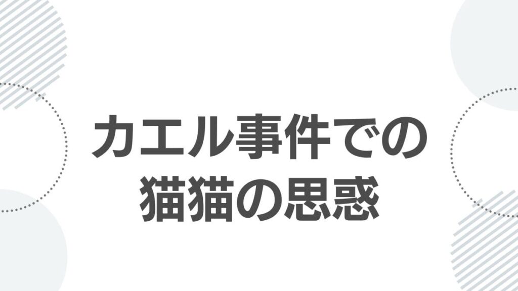 カエル事件での猫猫の思惑