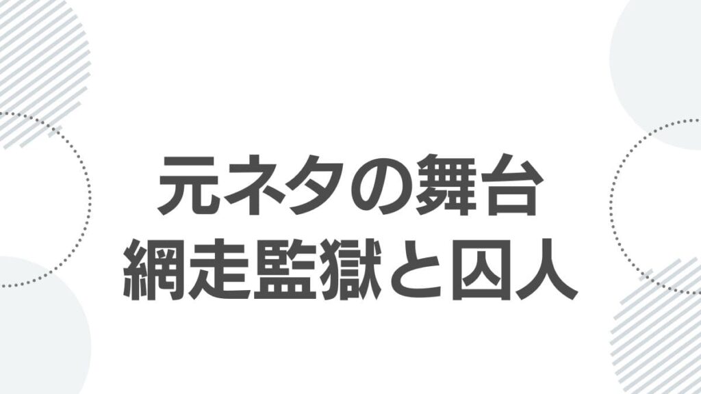 元ネタの舞台網走監獄と囚人