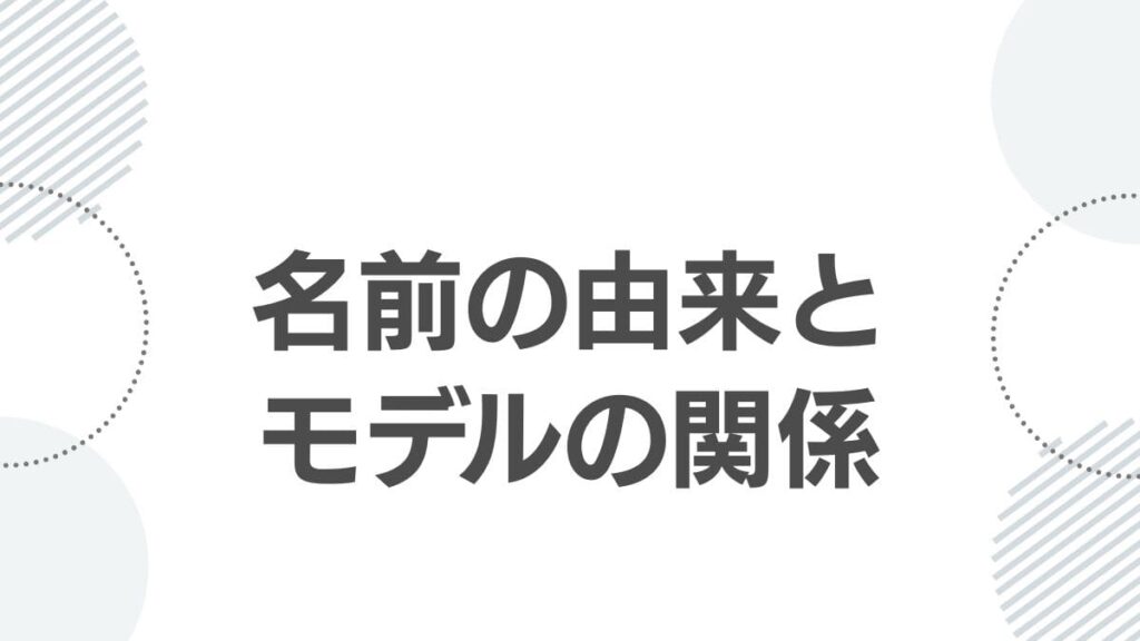 名前の由来とモデルの関係